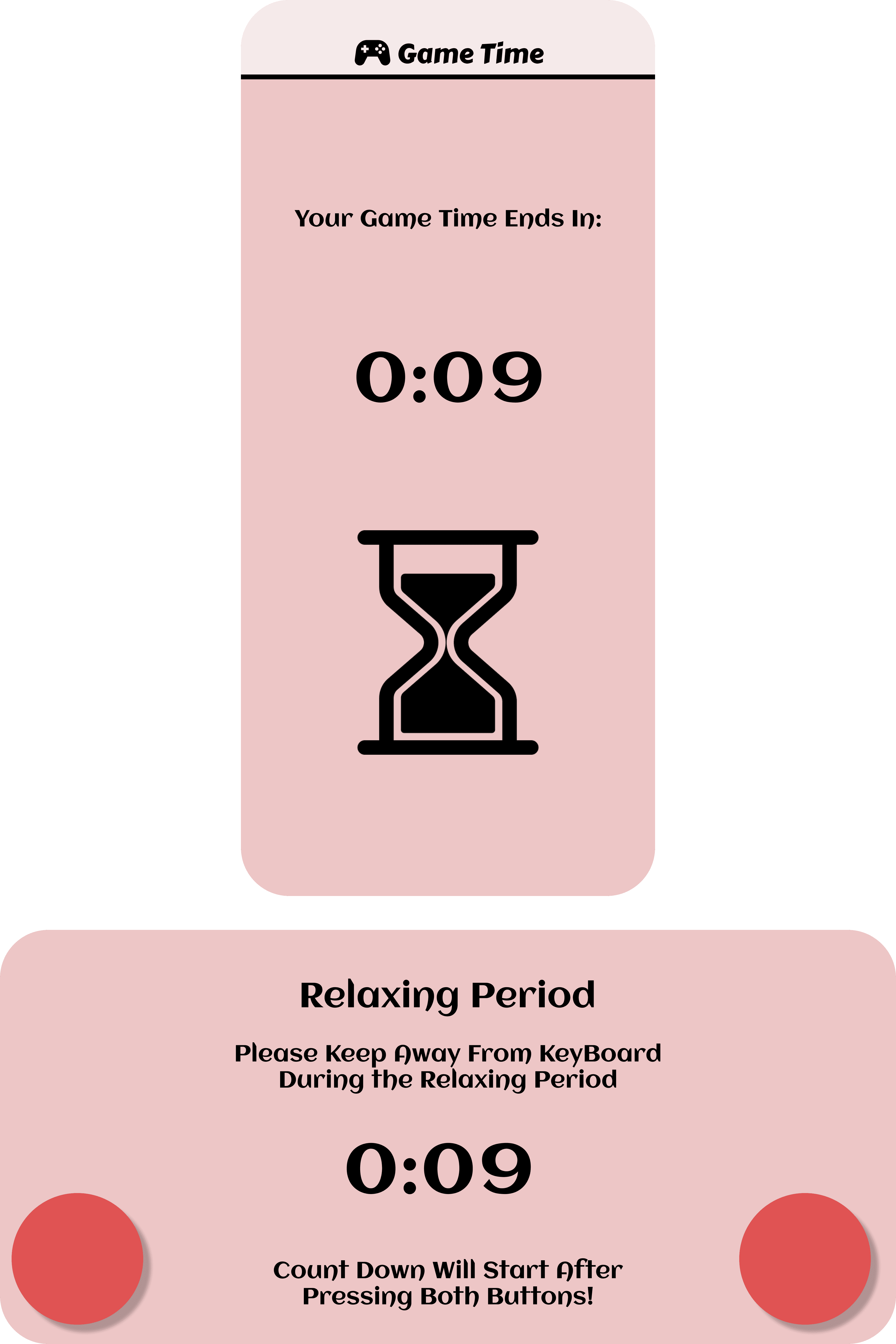 Timer concept wireframe